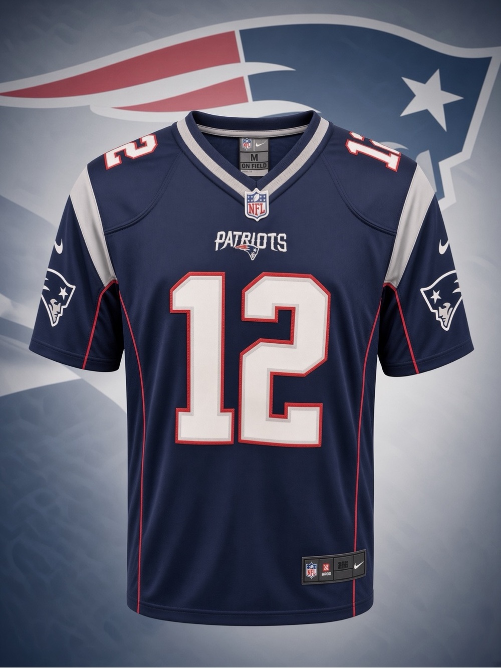 Nike NFL New England Patriots Tom Brady #12 On Field Jersey Men’s M